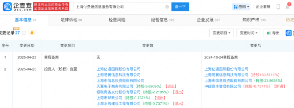 谷锦网 全牌照支付机构付费通股东大换血，拼多多关联公司持股超八成