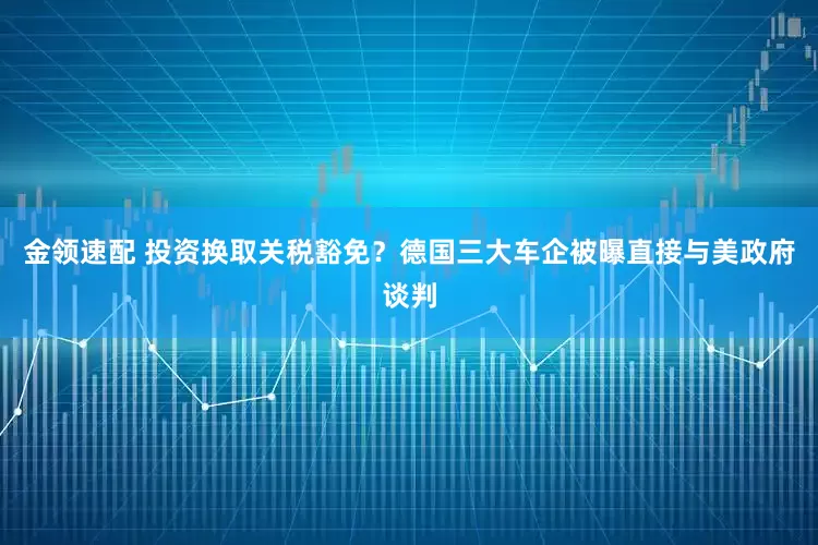 金领速配 投资换取关税豁免？德国三大车企被曝直接与美政府谈判